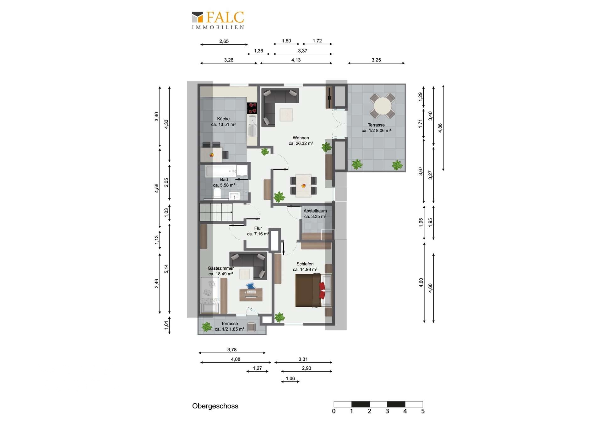 Grundriss Dachgeschosswohnung